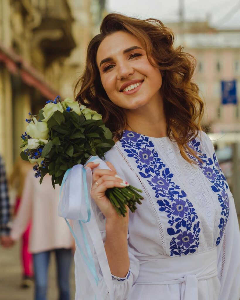 Laughing Ukrainian woman