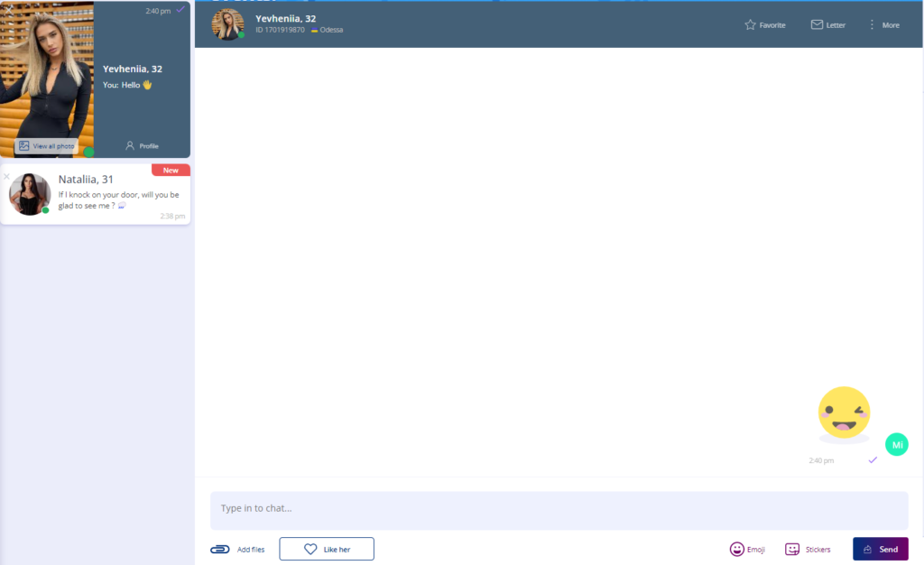 Communication Tool on SofiaDate