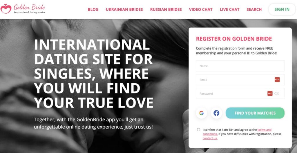 GoldenBride Ukrainian Dating Site